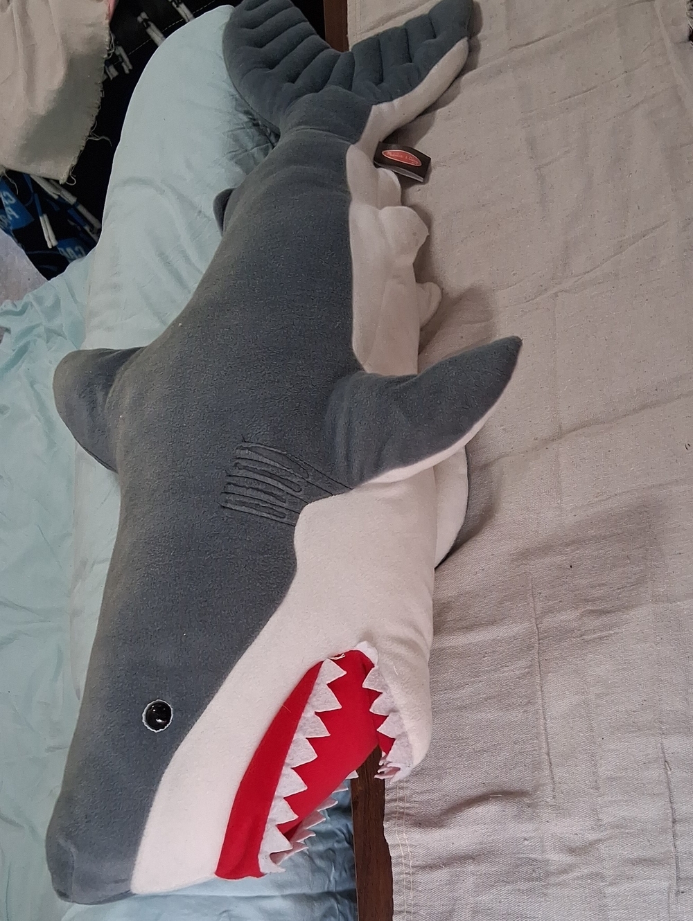 Melissa & Doug Grey, White and Red Shark Plush